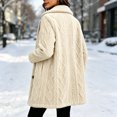 thumbnail image 4 of Yijfswar Cardigan for Women Hooded Long Fleece Jacket Button Down Outerwear, 4 of 5