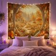 thumbnail image 2 of Stone Archway with Autumn Path and Mushrooms, Mystical Fantasy for Cottagecore Lovers, Enchanted Forest Art Decor, Holiday Gift, Tapestry Wall Hanging for Bedroom and Living Room, 2 of 7