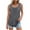 Gray, variant on Mrat Sleeveless Basic Tight T Shirts Women's Tank Tops 2024 Pleated Round Neck Loose Fitting Casual Flowy Tunic Sleeveless Shirts S-312 Navy XXL
