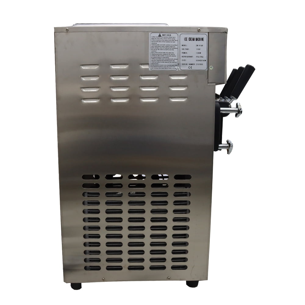 PreAsion Soft Ice Cream Machine 3 Flavors Ice Cream Maker Frozen Cones Making