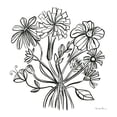 thumbnail image 2 of Zaman, Farida 26x26 Gold Ornate Wood Framed with Double Matting Museum Art Print Titled - Wild Flowers Line II, 2 of 4