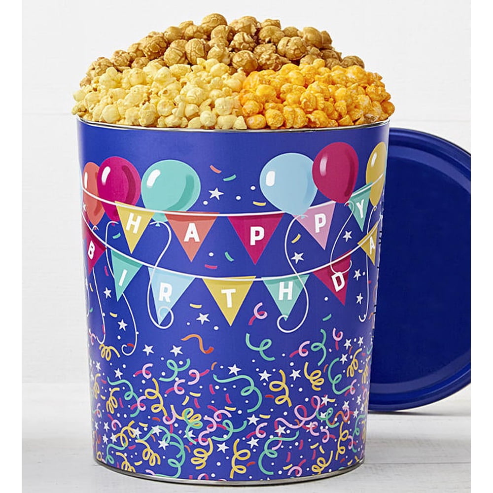 The Popcorn Factory Gift Tin, Birthday Balloon, 3.5
