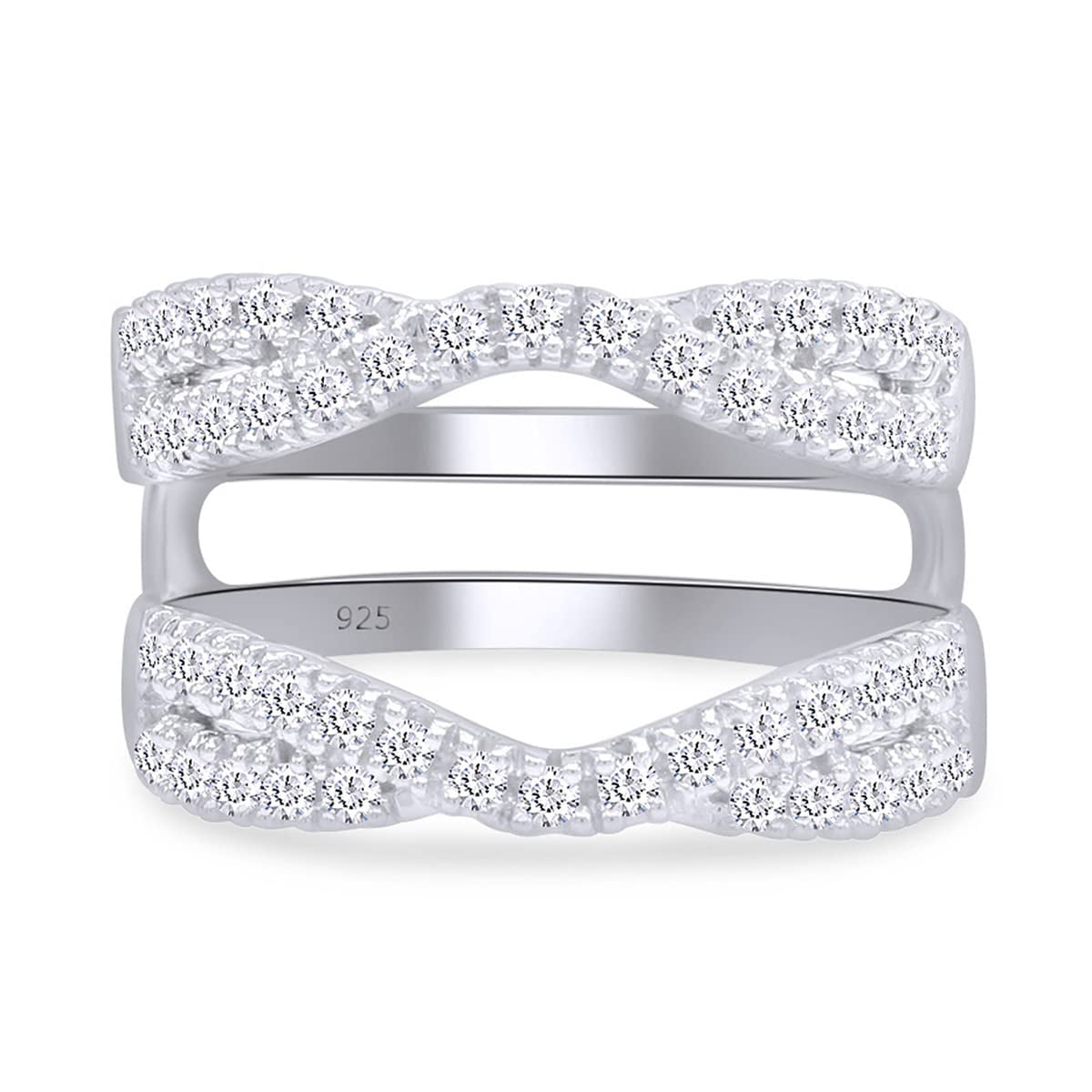 Macy's Diamond Curved Solitaire Enhancer Ring Guard (3/8 ct. t.w.
