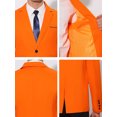 thumbnail image 6 of Unique Bargains Men's Business Slim Fit Sports Coats One Button Formal Blazers XL Orange, 6 of 6