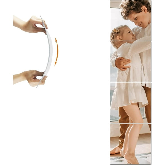 Full Length Wall Mirror Tiles,Glassless Mirror for Kids,Acrylic-12''x12''x8PCS,Home Gym Mirror for Bedroom,Living Room,Door, Unbreakable Frameless Mirror Wall Stickers(11.8'' x 11.8'' - 8PCS)
