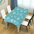 thumbnail image 7 of 60"x60" Christmas Snowflake Tablecloth, Waterproof Washable Polyester Square Table Cover, Durable Tablecloth for Kitchen Dining Table Party Decor, 7 of 7