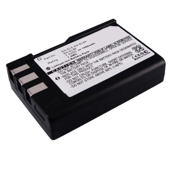 Batteries N Accessories BNA-WB-L9030 Digital Camera Battery - Li-ion, 7.4V, 1000mAh, Ultra High Capacity - Replacement for Nikon EN-EL9 Battery
