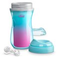 thumbnail image 5 of Chicco 9oz. Insulated Rim Trainer with Bite-Resistant Spout and Double-Wall Insulation, 12m+, 2-Pack - Teal/Pink/Floral, New, 5 of 8