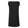 thumbnail image 5 of Summer Women's Boho Floral Sleeveless Long Dress Loose Fit Chiffon Beach Dress with Tiered Skirt and Cross Front Design for Tropical Vacations,Black L, 5 of 5