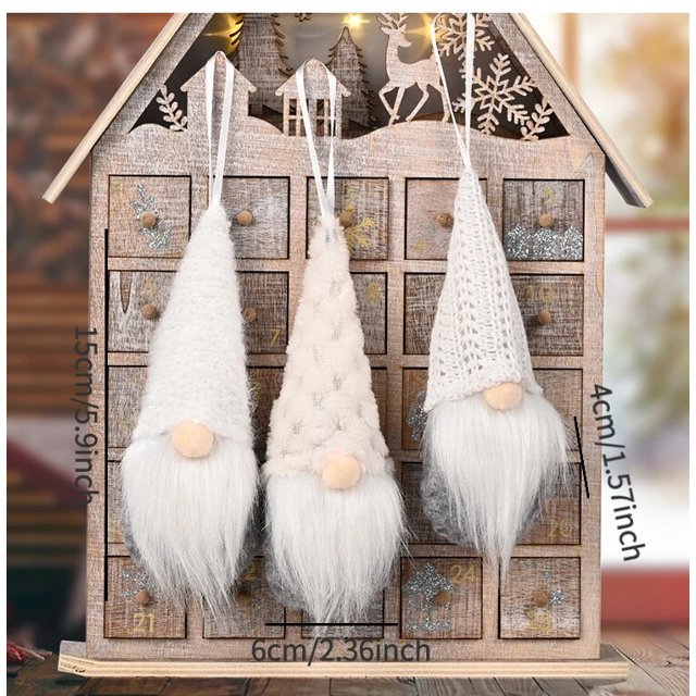 Decoración navideña para árbol de Navidad, Mini Gnomo, bosque sin rostro, muñeco de anciano, colgante, 2023