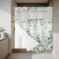 thumbnail image 4 of Eucalyptus Leaves Daisy No Hook Shower Curtain with Snap in Liner Summer Farmhouses Wood Grain Waterproof Bathroom Shower Curtain with See Through Top Window for Bathtub 72" x 78", 4 of 9