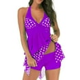 thumbnail image 1 of facefd Halter Women Backless Swimsuit Bench Suit Purple XL, 1 of 6