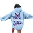 thumbnail image 1 of Chandail à Capuche Imprimé Lettre Mode Femme Manches Longues Décontracté Sportif Confortable, 1 of 5