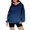 Blue, variant on Womens Travel Outfit Long Sleeve Loose Oversized Womens Sweatshirts Gradient Color Hooded Neck with Pocket Drawstring Fall Clothes Winter Casual for Christmas Dinner Gray M