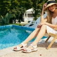 thumbnail image 2 of Ecetana Wedge Sandals for Women Foot Massage Sandals Summer Dressy Platform Walking Sandals, 2 of 6