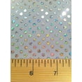 thumbnail image 3 of 4mm Shiny Holographic Flat Circle Trans on Bright Colorful Stretch Polyester Spandex Fabric by The Yard (White/Silver), 3 of 3