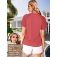 thumbnail image 3 of Blusa para Mujer AURUZA con Encaje Plisado Mangas Cortas Coral Talla L, 3 of 8