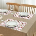 thumbnail image 3 of Pink Cow Strawberry Jam Pattern Summer Placemats Table Placemats Set Of 4-Linen Kitchen Washable Placemats Table Mats 11.8"x17.7" Non-Slip Heat Resistant, 3 of 6