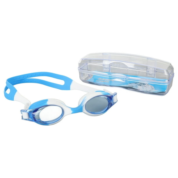 Gafas de natación para niños, gafas de visión clara, gafas de natación, gafas de PC para niños y niñas, azul y blanco YUNYI BRAND Deportes