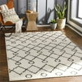 thumbnail image 2 of Surya Beni shag BSH-2313 94 x 120" Rectangle Fabric Rug in Black and Cream, 2 of 8
