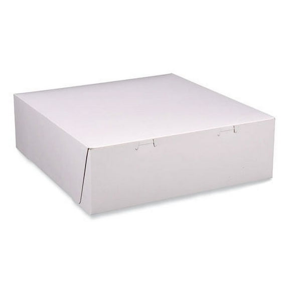 Bakery Boxes, Standard, 12 X 12 X 4, White, Paper, 100/carton | Bundle of 2 Cartons