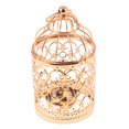 thumbnail image 1 of thinsony Electroplated Metal Birdcage Shape Tea Light Candle Holder A-Rose Gold, 1 of 8