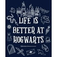 thumbnail image 2 of Boy's Harry Potter Life is Better at Hogwarts Icons  Graphic Tee Navy Blue Large, 2 of 4