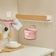 thumbnail image 3 of Cesta de almacenamiento colgante multiusos | Organizador de plástico para cocina, baño, mesita de noche: material PET, resistente al desgarro, soporte de cebolleta, jengibre y ajo, mango resistente,, 3 of 7