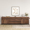 thumbnail image 3 of WAMPAT Modern Sideboard with Adjustable Shelves, 3 in 1 Storage Cabinet, Coffee Bar Cabinet for Living Room, Kitchen, Brown, 3 of 13