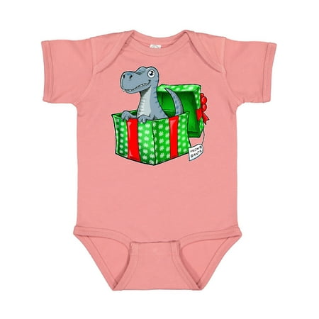 

Inktastic Christmas Dinosaur Gift from Santa Gift Baby Boy or Baby Girl Bodysuit