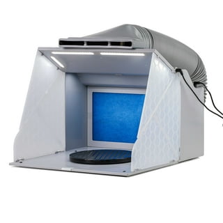 Airbrush Spray Booth Kit Portable W/LED Light&Filter Hose for Model Painting  DIY