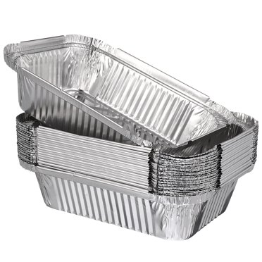 FOUKUS 9x13 Aluminum Foil Pans with Lids: 20 Pack for Baking, Cooking
