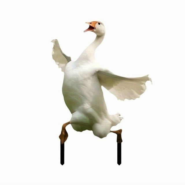 A Cute Gooses Acrylic Garden Stake Lawns Potted Decorative Ground Plug