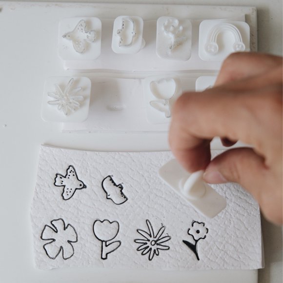 Juego de moldes for pendientes de arcilla polimérica de estilo pastoral de 8 piezas for manualidades DIY