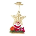 thumbnail image 3 of Candelabro cónico navideño 2024, soporte para velas, decoración de escritorio para fiestas navideñas, candelabro de pilar para decoración de mesa de Estrella, 3 of 8
