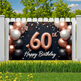 thumbnail image 6 of Rose Gold Balloon Happy Birthday Banner Decorative Stars Confetti 60th Celebration for Birthday Party Indoor Decoration Photo Shoot, 6 of 7