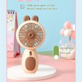 thumbnail image 4 of oefntac Portable Fan,Cute Handheld Portable Mini Fan,2 Speeds USB Rechargeable Battery Operated Small Pocket Fan with LED,Gifts for Kids,Suitable for Travel and Home,Coffee(3"x 6.1"x 1.8"), 4 of 6