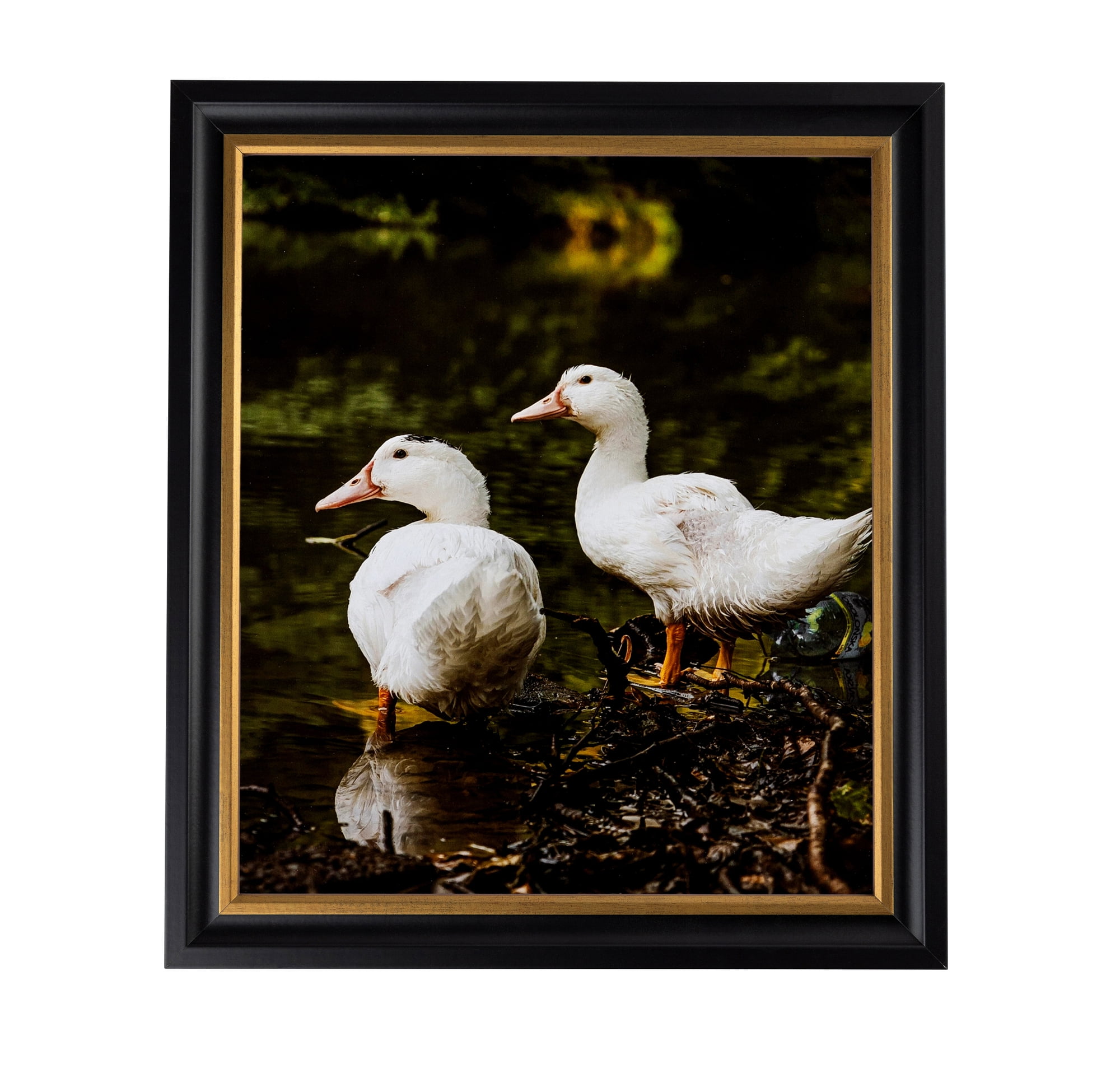 ArtToFrames 20" x 20" Black Velvet with Gold - 1.25 Picture Frame, 20x20 inch Black MDF Poster Frame (WOM-4690),  Pack