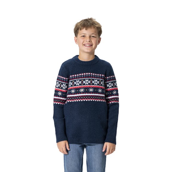 Wonder Nation Boys Fair Isle Sweater, Sizes 4-18 & Husky