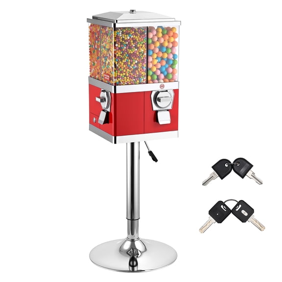 VEVOR Candy Vending Machine, Four Compartment Candy Vending Machine with Stand, Gumball & Candies Vendings Machines with Adjustable Height, Vintage Candies Dispenser for Shop,Arcade, Family Gathering