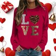 thumbnail image 5 of Women's Casual Crew Neck Sweatshirt Long Sleeve Loose Hoodless Pullover Top for Athletic Leisure Wear, 5 of 5