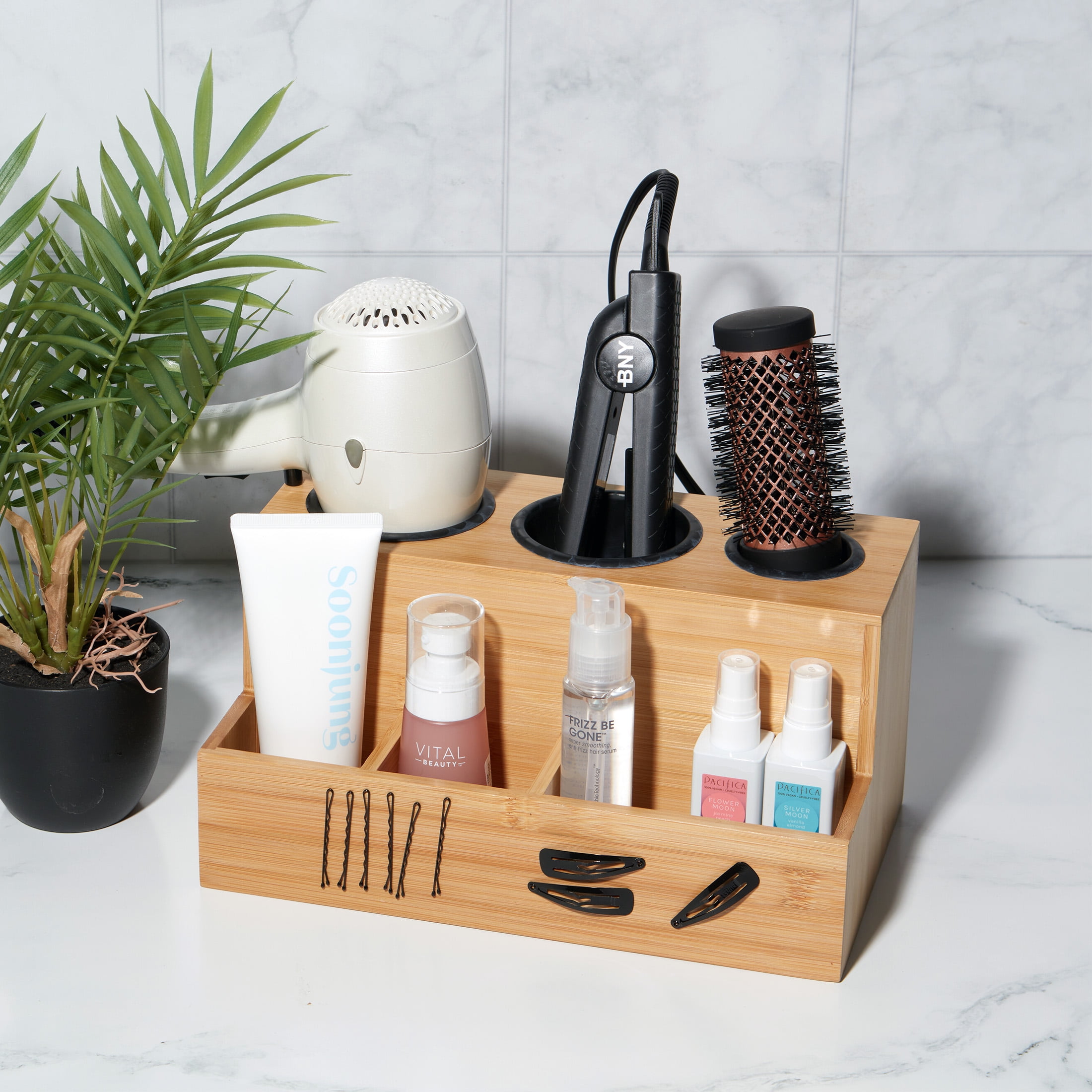 Better Homes & Gardens Bamboo Hair Tools Organizer