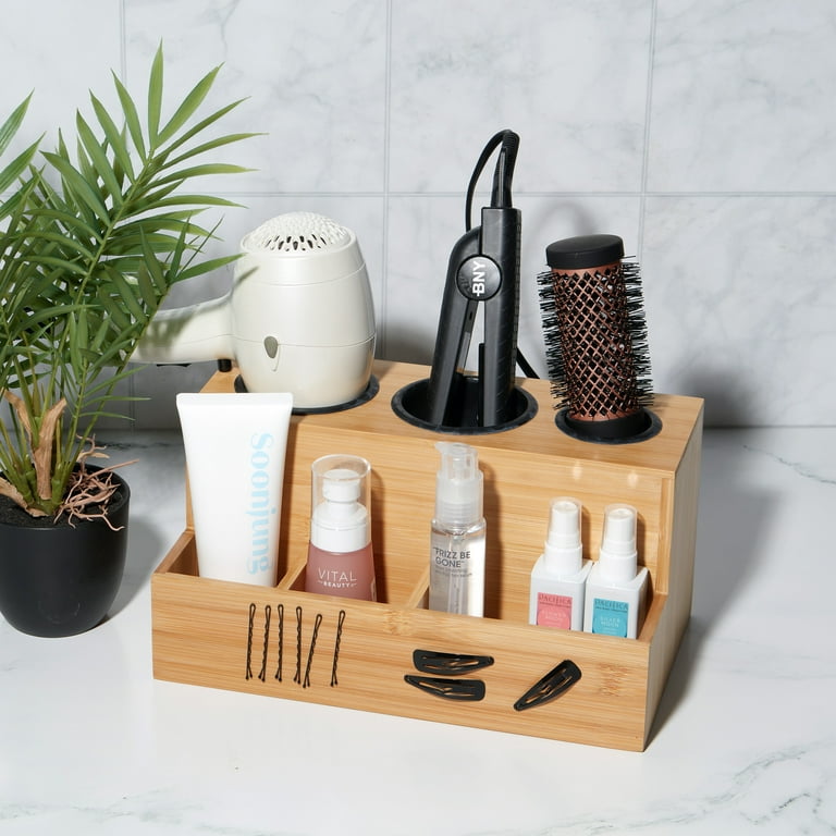 Better Homes & Gardens Bamboo Hair Tools Organizer, 6 Compartments