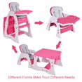 thumbnail image 2 of Costway 3 in 1 Baby High Chair Convertible Play Table Seat Booster Toddler Feeding Tray, 2 of 10
