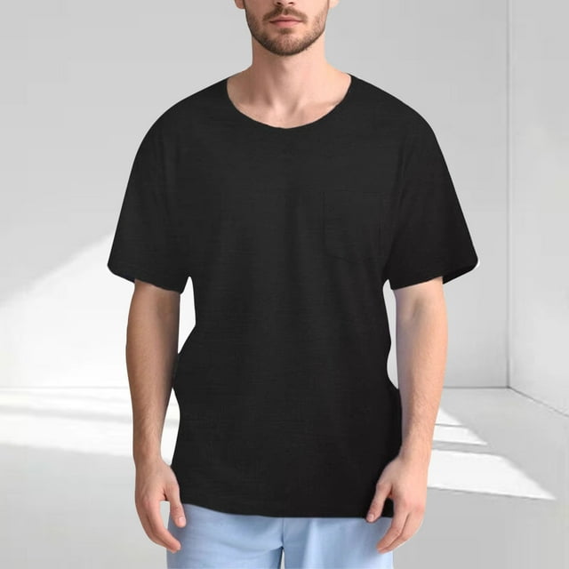 Men's Postoperative Recovery Shirt - Soft Breathable Short Sleeve Button Front Adaptive Blouse for Casual Wear