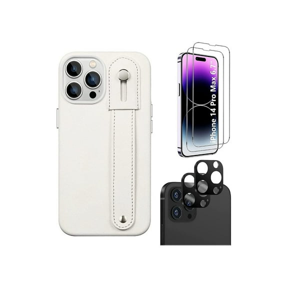 SaharaCase iPhone 14 Pro Max 6.7" Bundle FingerGrip Series Case with Tempered Glass Screen and