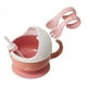 thumbnail image 2 of Tazón de succión,Cuenco,recipiente de comida con succión,cuchara,cuenco para bebés,Juego de platos aislantes para alimentación de bebé,Juego de cuchara y tazón aislante de acero rosa, 2 of 8