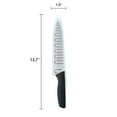 thumbnail image 5 of Mainstays 8" Stainless Steel Chef Knife with Soft Grip & Black Handles, 5 of 11