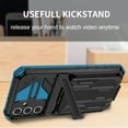thumbnail image 5 of Dteck Case for Samsung Galaxy A25 5G with Detachable Card Holder Cover,Shockproof Rubber Kickstand Rugged Military Grade Protective Back Phone Case,Blue, 5 of 9