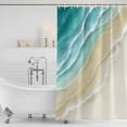 thumbnail image 2 of Turquoise Beach Coastal Shower Curtain Set - Standard 72" x 72" Washable Bathtub Curtain with 12 Hooks, Summer Ocean Nautical Seaside Waterproof Fabric Shower Curtains for Bathroom/Bathtub Décor, 2 of 6